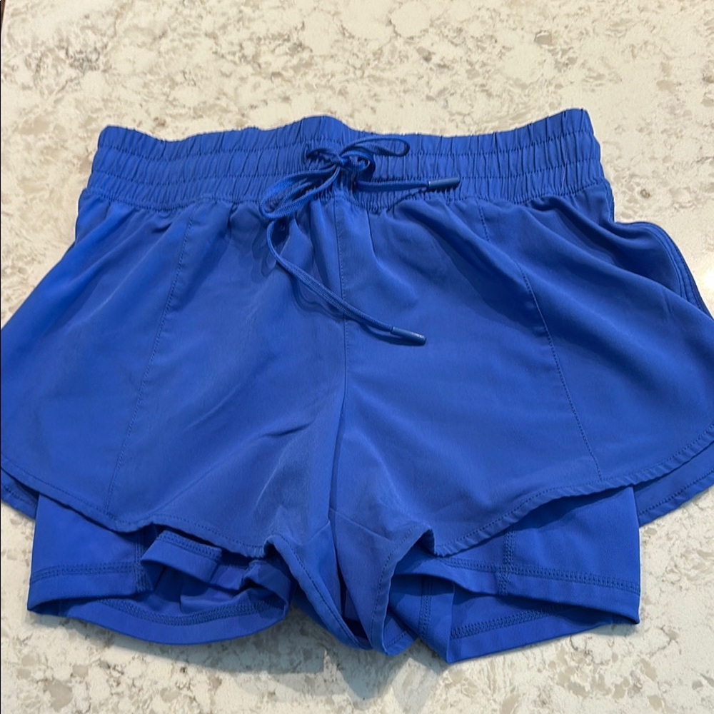 90 Degree By Reflex Blue Athletic Shorts Lightweight Performance